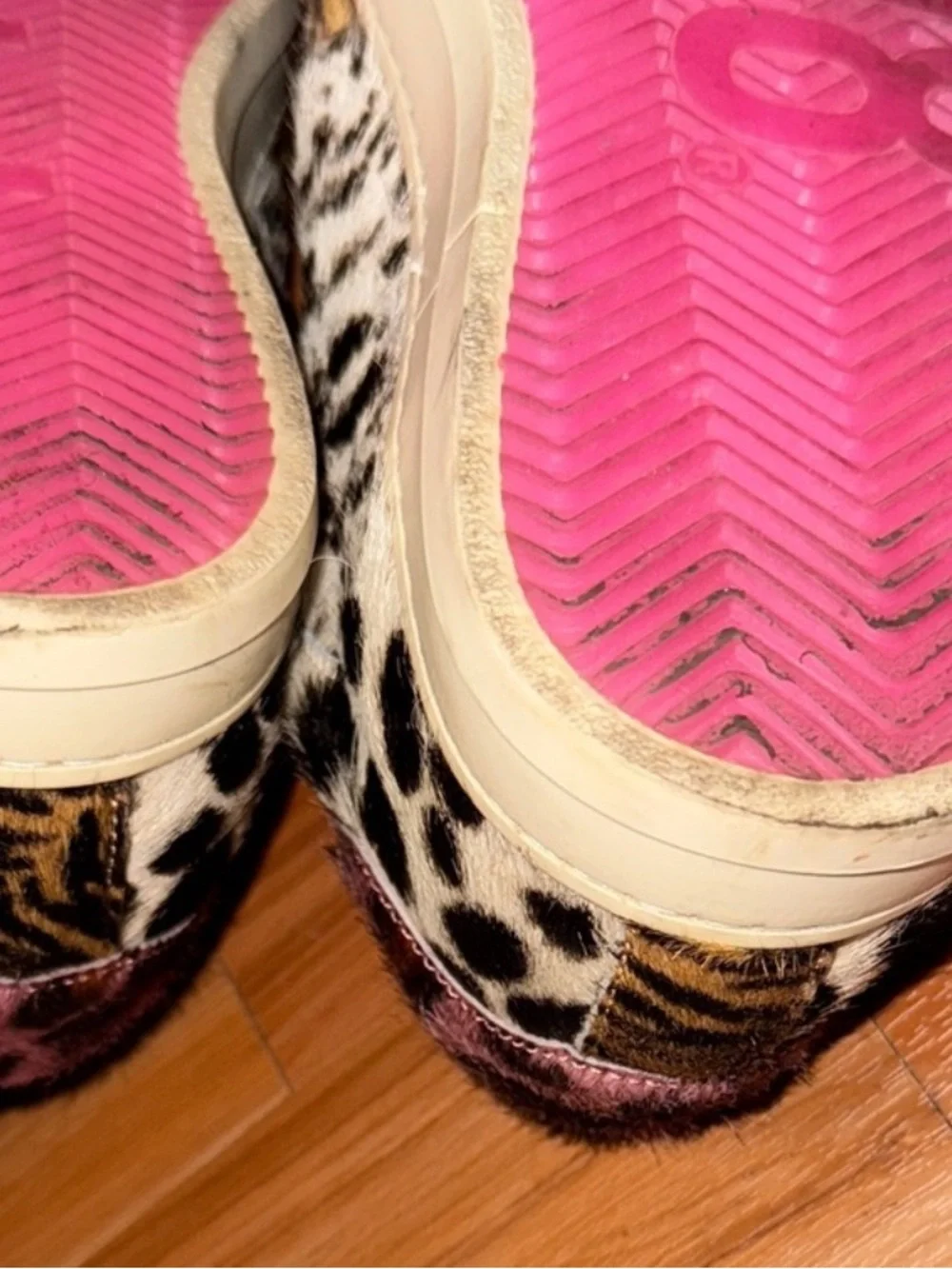 P448 Leopard-Print Low-Top Sneakers in Black, White & Tan - Picture 10 of 16